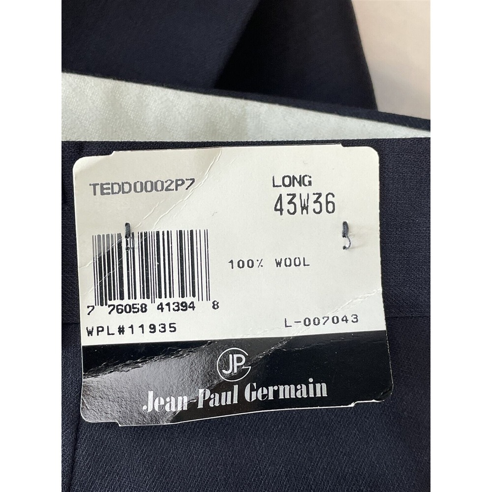 NWT VTG Jean-Paul Germain 44L 2 Piece Black Super 90's Wool 3 Button Suit - Picture 4 of 15